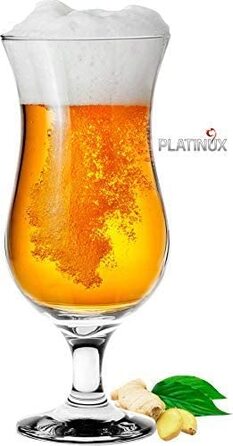 Набір скляних коктейльних келихів PLATINUX 400 мл (макс. 470 мл), 6 шт, прозорі великі келихи для лонгдрінків та вечірок