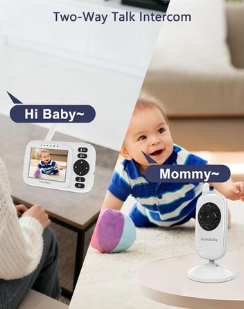 Відеоняня HelloBaby HB2438-2 з 2 камерами, 3.2