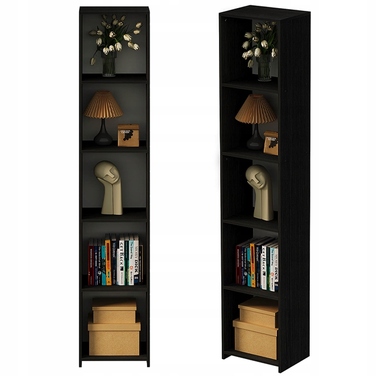 Стелаж Rebiko, 39 см x 190 см x 30 см, чорний