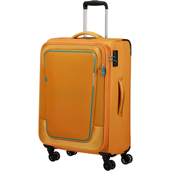 Валіза American Tourister Pulsonic Spinner M, розширювана, 68 см, 64/74 л, жовта (Sunset Yellow)