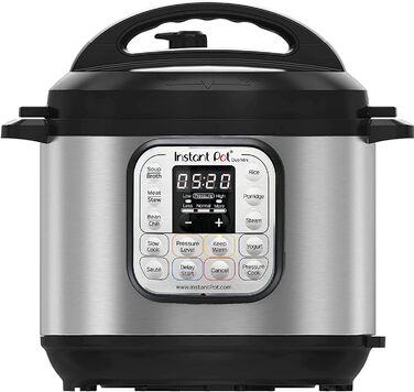 Мультиварка Instant Pot Duo 3л – електрична, 7-в-1, з нержавіючої сталі, скороварка, рисоварка, пароварка, йогуртниця