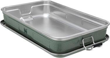 Ланчбокс зі сталі Stanley Classic 1.2L Hammertone Green — герметичний контейнер для їжі з нержавіючої сталі, BPA-free