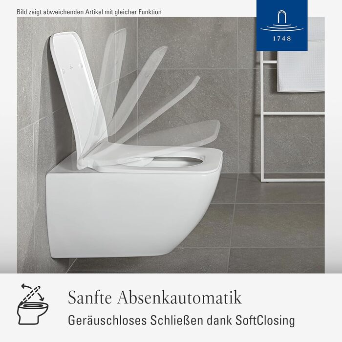 Сидіння для унітаза Villeroy & Boch Subway D-подібне, з мікроліфтом SoftClose, білий глянцевий (Alpin), Duroplast, 9M55S101