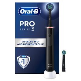 Електрична зубна щітка Oral-B PRO 3 3000, чорна (1 щітка + 2 насадки)