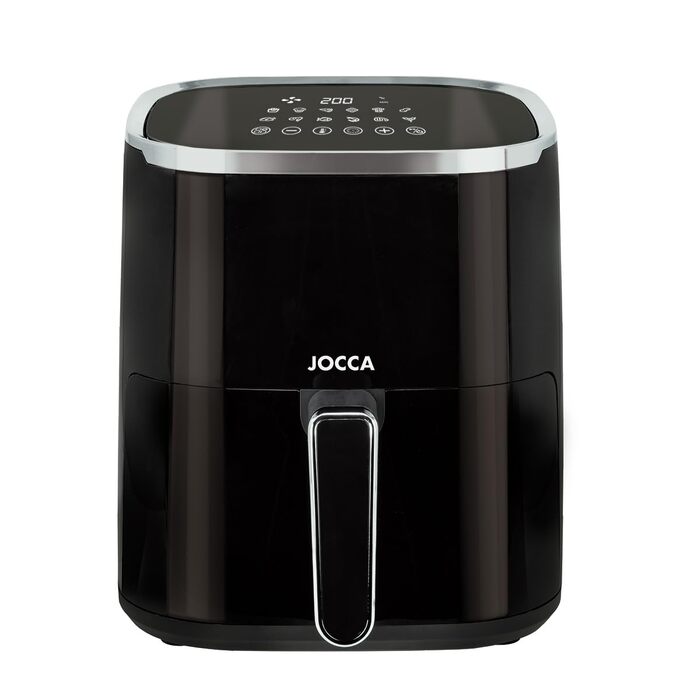 Аерофритюрниця JOCCA 5L, безмасляна фритюрниця 1450W з LED сенсорним екраном та регулюванням температури, чорна
