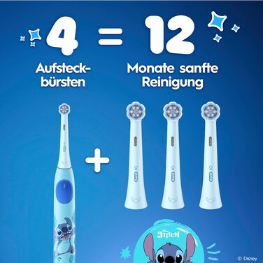 Смінні насадки для електричної зубної щітки Oral-B iO Ultimative Reinigung для дітей (Stitch), білі, 4 шт.