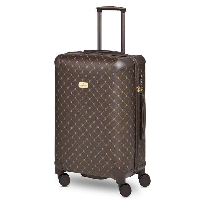 Валіза Lazarotti Palermo (Dark Brown) 3 шт: S 55см, M 66см, L 79см - Набір дорожніх валіз з полікарбонату з TSA-замком та 4 колесами