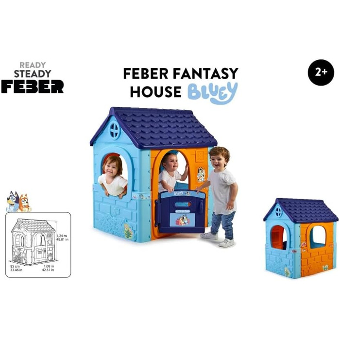 Дитячий будиночок Feber Bluey Fantasy, складаний, для вулиці та дому, міцний, 2-6 років, Famosa
