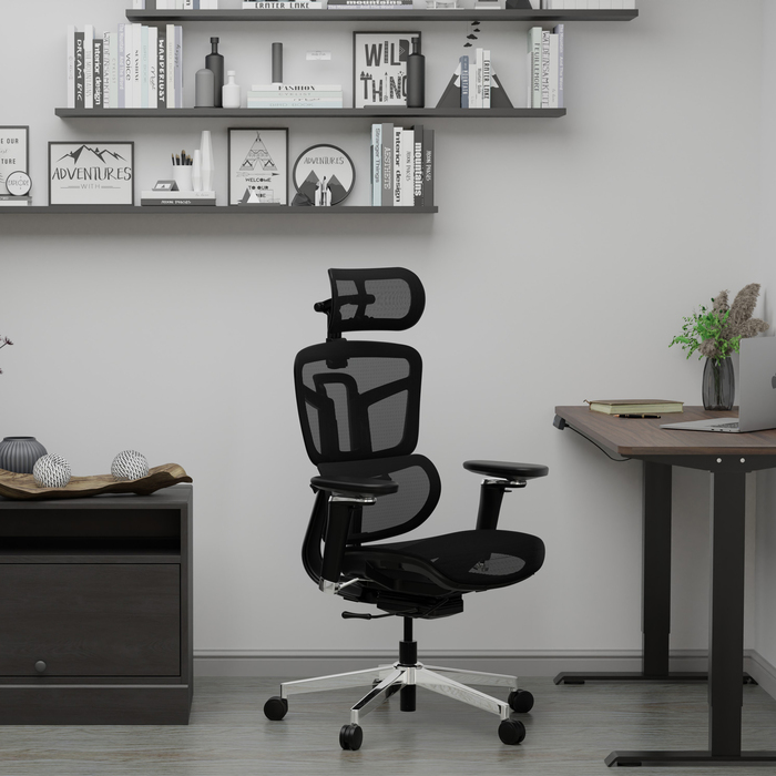 Крісло Mealux S4 Air Black (арт. HF-S4 M/B)