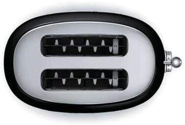 Тостер Smeg TSF01BLUK, 2 відділення, нержавіюча сталь, 950 Вт, чорний