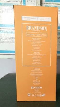 Керамічний обігрівач Brandson 2000 Вт з дистанційним керуванням, енергоощадний, тихий, для ванної кімнати, з осциляцією, сріблястий, сертифікат GS, переможець 2024 року