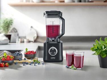 Потужний блендер CASO B 2000, 2000 Вт, 30 000 об/хв, професійний стаціонарний, тританова чаша 2 л, BPA-free, 8-лезове титанове лезо, функції пульсації, шейк, смузі