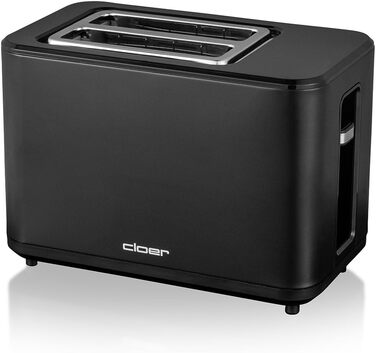 Тостер Cloer 3930 цифровий, 2 скибки, сенсорне керування, 750-900 Вт, таймер, функція розморожування та підігріву, насадка для булочок, 7 ступенів підсмаження, чорний