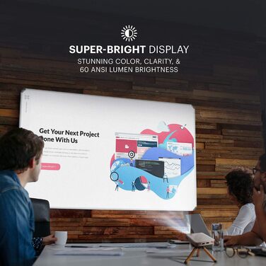 Портативний проєктор KODAK Luma 150: 1080p HD LED DLP з HDMI, USB, Micro SD та вбудованим динаміком. Сумісний з iOS та Android