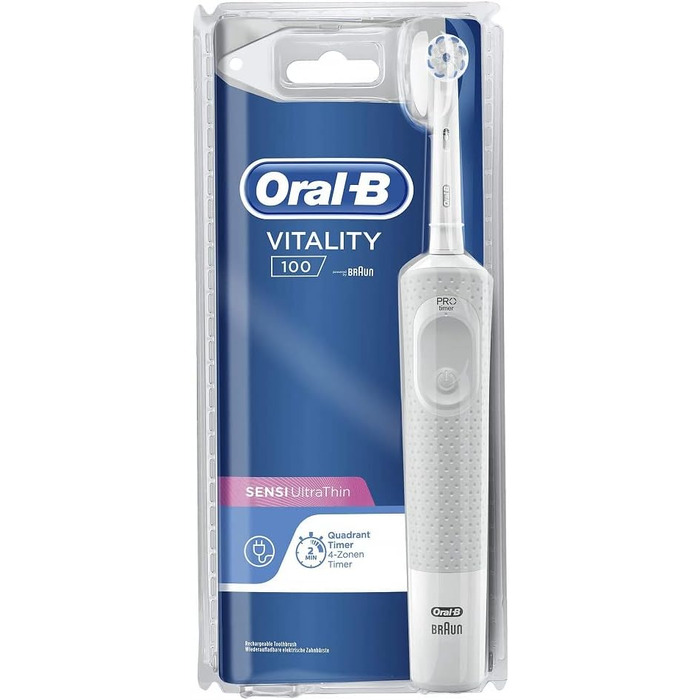 Електрична зубна щітка Oral-B Vitality 100 Sensi Ultrathin, акумуляторна
