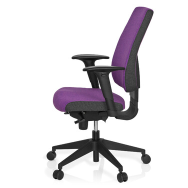 Офісне крісло / поворотне крісло PRO-TEC 500 Тканина темно-сірий/фіолетовий hjh OFFICE