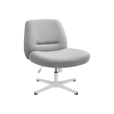 Офісне крісло з широким сидінням і поперечною основою Dove Grey - Dove Grey / з коліщатками