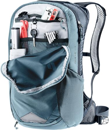 Велосипедний рюкзак Deuter Race Air 14+3 л, Atlantic-Ink, легкий, вентиляція спини