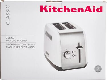 Тостер KitchenAid CLASSIC на 2 скибки, білий, 1.8 кг