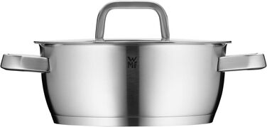 Каструля WMF Iconic з металевою кришкою, 24 см, 4.2 л, для індукційних плит, нержавіюча сталь Cromargan, полірована
