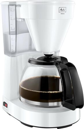 Кавоварка Melitta Easy з фільтром, скляною колбою, антикрапельною системою, на 10 чашок, біла