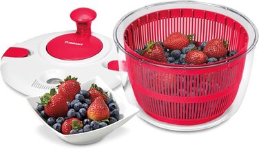Салатниця-сушарка Cuisinart CTG-00-SAS велика, 5 л, червона - для миття, віджимання та сушіння салату, фруктів та овочів