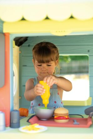 Дитячий ігровий будиночок Smoby Life Chef з кухнею та прилавком (124x132x135 см) - вуличний, з переробленого пластику, для дітей від 2 років