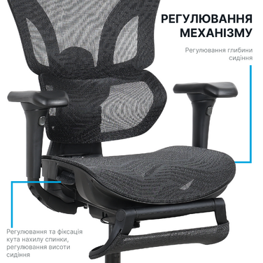 Крісло офісне OfficePro Onix OC975B Black