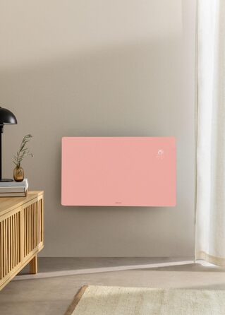 Електричний скляний конвектор з Wi-Fi, LED-екраном, 2000 Вт, пастельно-рожевий, CREATE/WARM CRYSTAL