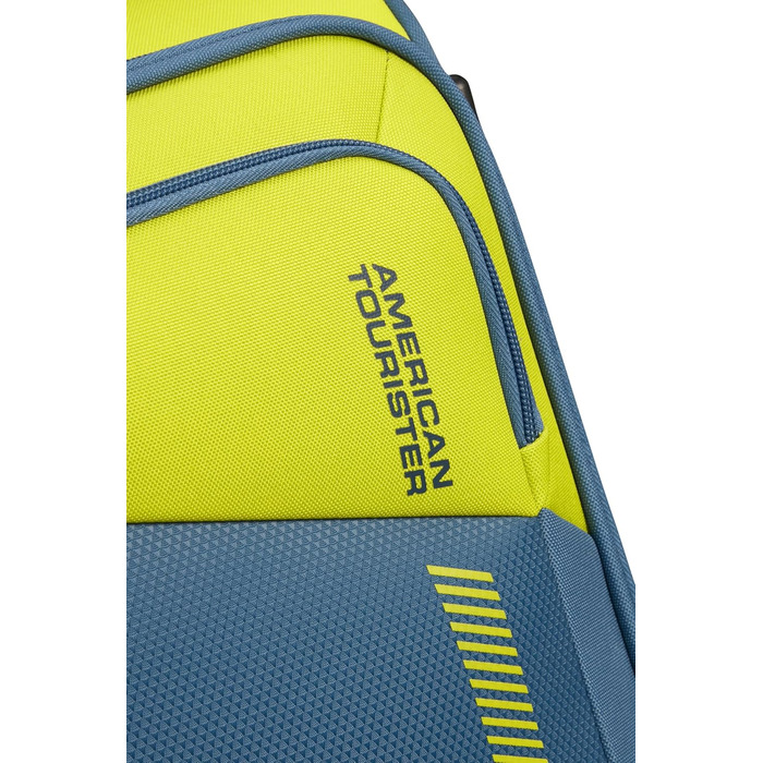 Валіза American Tourister Daring Dash Spinner S, розширювана, 55 см, 39/46 л, зелено-синя, ручна поклажа