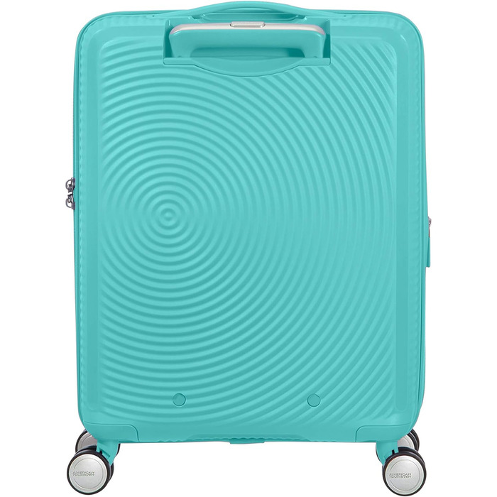 Чемодан American Tourister Soundbox Spinner S, розширюваний, 55 см, 35.5/41 л, синій, з TSA-замком, ручна поклажа
