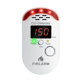 Комбінований детектор газу та чадного газу (CO) Firlarm з LED-індикатором та вилкою, датчик витоку горючих газів для кухні, гаража та кемпера
