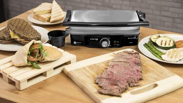 Електрогриль Cecotec Rock'n Grill 2000 з антипригарним покриттям RockStone, нержавіюча сталь, 2000 Вт