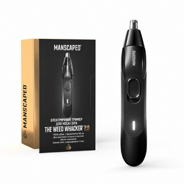 Електричний тример для носа і вух MANSCAPED Weed Whacker 2.0, 7000 об/хв, акумулятор 45 хв, для вологого та сухого гоління, легке очищення, змінні леза з нержавіючої сталі