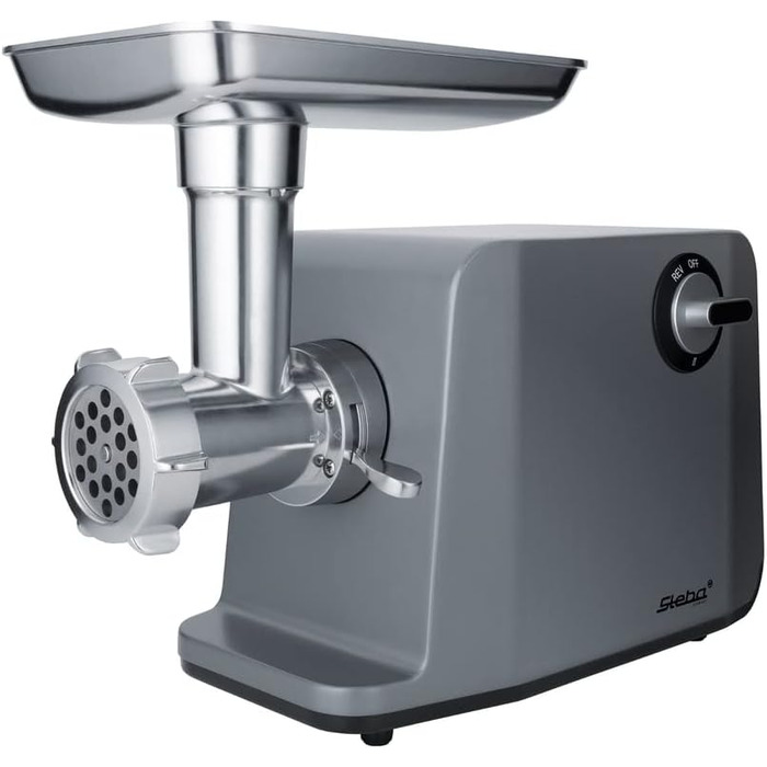 Електрична м'ясорубка Steba MG 3000Pro, 1200 Вт, 3 насадки (3/5/8 мм), велика насадка 6,6 см, нержавіюча сталь