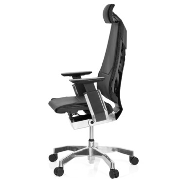 Крісло офісне GENIDIA PRO шкіряне чорне hjh OFFICE