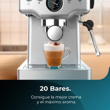 Кавомашина еспресо Cecotec Power Espresso 20 (1465 Вт, 20 бар, 1.8 л, підігрів чашок) - для дому та офісу