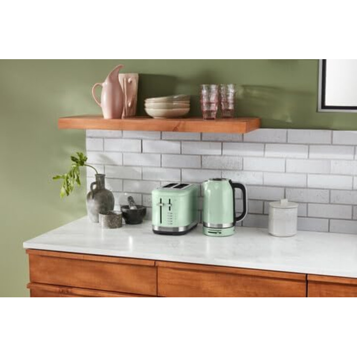 Тостер KitchenAid для 2 скибок, ретро дизайн, нержавіюча сталь (Колір: Фісташка) - 7 функцій