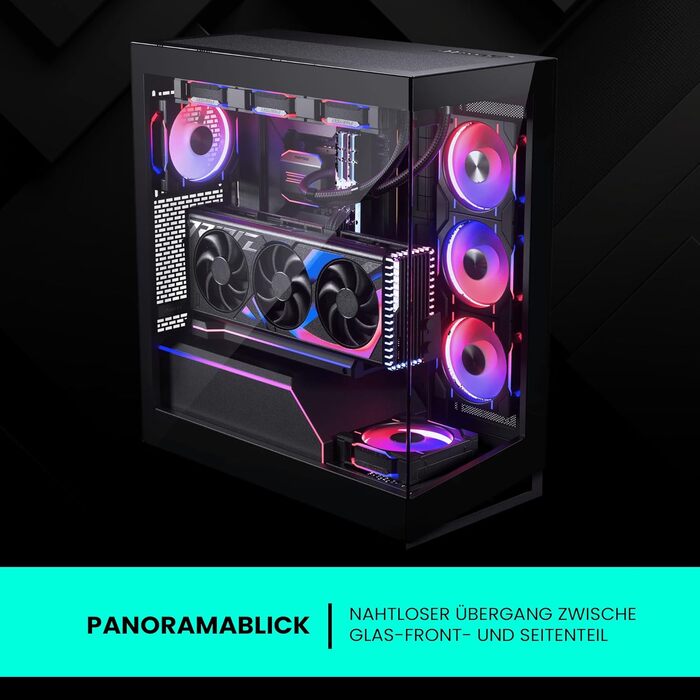 Корпус для ПК Phanteks NV5 MK2 DRGB чорний, з підсвічуванням, ATX, скляна панель
