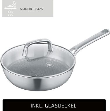 Wok Berndes Tricion Resist 26 см з кришкою, 3,4 л, антипригарний, для всіх плит, індукція