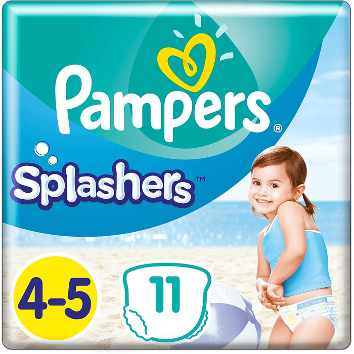 Одноразові підгузки для плавання Pampers Splashers, розмір 5/6 (14кг+), набір з 8 упаковок по 10 шт