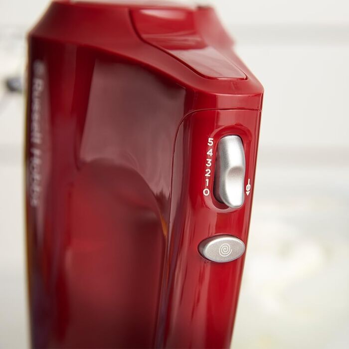 Міксер ручний Russell Hobbs Desire Red 350W з насадками для тіста та збивання, 5 швидкостей + імпульс