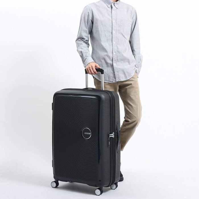 Валіза American Tourister Soundbox Spinner L, розширювана, 97 см, 110 л, жовта, TSA замок