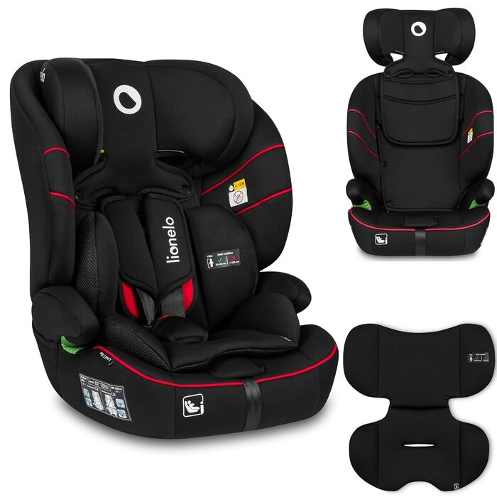 Автокрісло Lionelo Levi i-Size 76–150см, група 1/2/3, R129, чорне