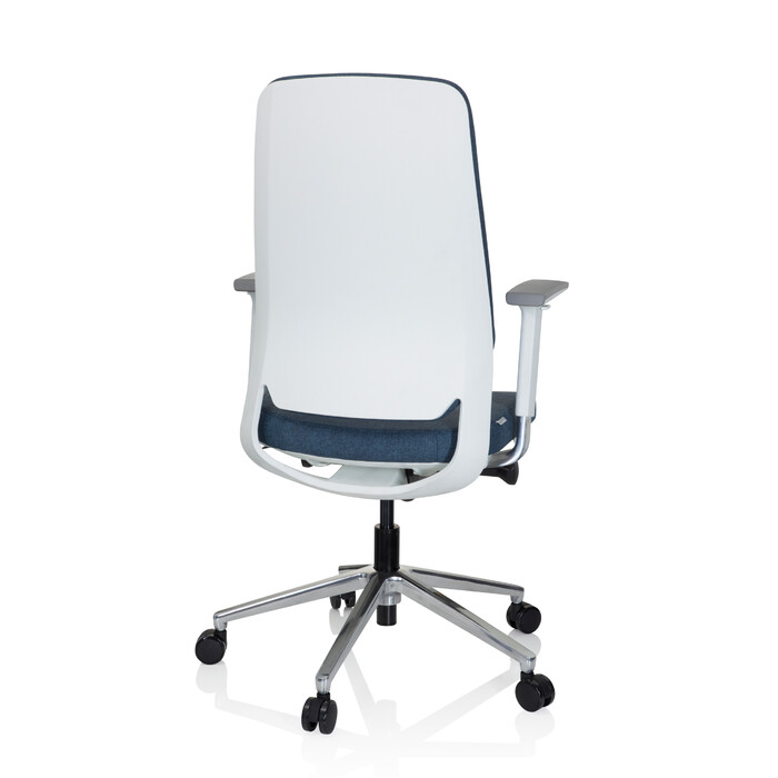 Офісне крісло / поворотне крісло CHIARO T4 WHITE тканина синя hjh OFFICE