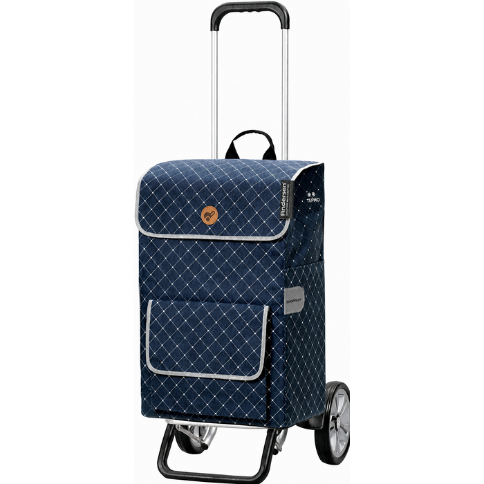 Візок для покупок ANDERSEN Alu Star Shopper Tamo, антрацит, 51 л, з рефлектором, термоізоляцією, алюмінієвий, регульована висота, знімні колеса