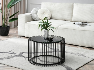 Журнальний стіл Mebel-Partner круглий, 60 x 60 x 39 см, чорний
