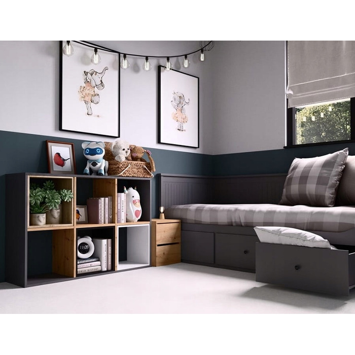 Стелаж TopEshop 110 см x 75 см x 30 см, антрацит