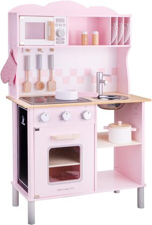 Дитяча кухня New Classic Toys 11067, сучасна, з електроплитою та звуком, для дітей від 3 років, рожева