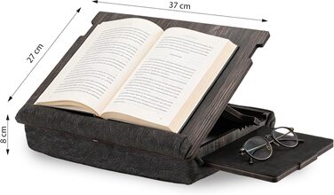 Підставка для ноутбука з подушкою Vigo Wood Laptray — стіл для ліжка та дивана, регульований тримач (Cambridge & Black)